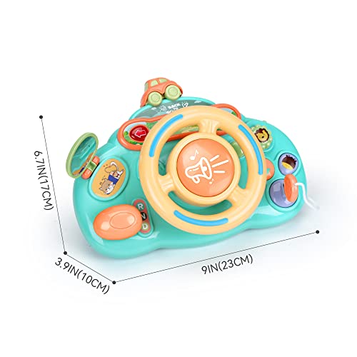 Caterbee Baby Turn and Learn Driver Steering Wheel Toys (Blue) - color: Blue