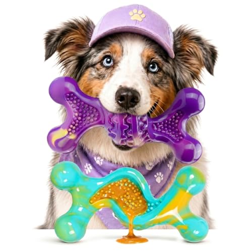 Kseroo 2 Pack Indestructible Dog Toys for Aggressive Chewers 30-120 lbs