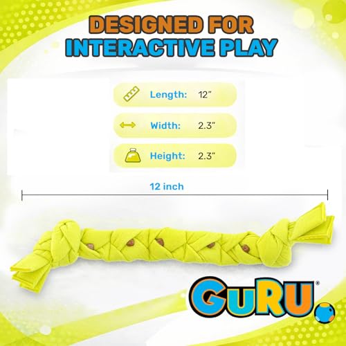 GURU Pet Squeaking Tennis Snuffle Rope Dog Toy with Braided Design - Snuffle Rope for Durable Play - Interactive Dog Toy with Squeakers & Treat Hiding for Stimulation - Dog Snuffle Toy for Active Pets - style: Small