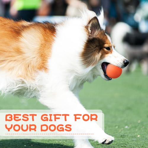 Hiboom 15 Pack Natural Rubber Dog Tennis Balls for Fetch, Orange - color: Orange