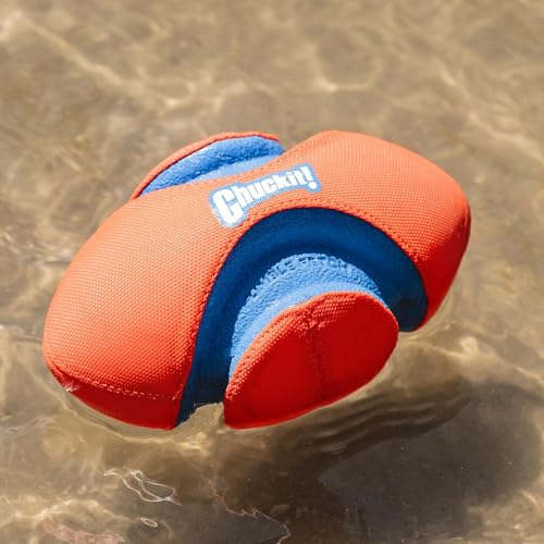Chuckit! Fumble Fetch Dog Football, Small, Orange and Blue - size: Small, style: Orange/Blue
