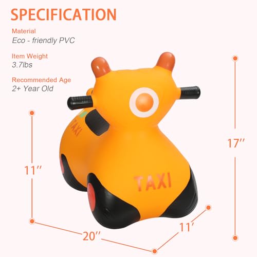 INPANY Kids Bouncy Car Hopper Toys, Kids Ride on Car, Gifts Toy for Kid - color: Orange Car
