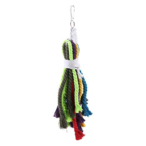 Parrot Rope Toys, Colorful Cotton Rope Shredder Hanging Toy for Cockatiels, Cockatoos, Conure, Lovebird, Macaws, Small Medium Large Birds