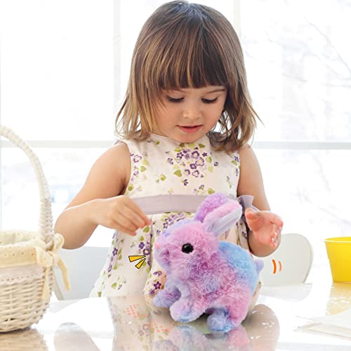 Easfan Pink Jumping Bunny Interactive Talking Plush Toy for Kids - style: Bunny