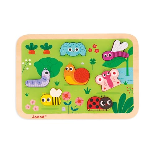Janod - Chunky Puzzle - Garden - 7 Pieces - style: Garden