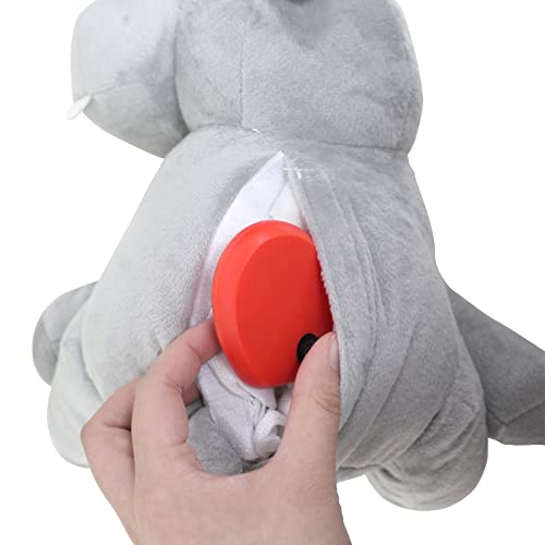 Puppy Heartbeat Toy with Heartbeat Sleep Aid Dog Anxiety Relief Toy(Gray) - color: gray