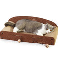 FUKUMARU Large Cat Scratcher Bed, 26 Inch Cat Scratching Bed Sofa Indoor - color: Caramel