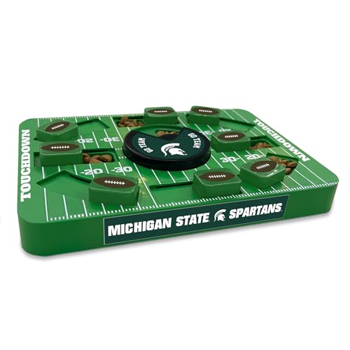Pets First NCAA Michigan State Large Puzzle Toy, New Size, Interactive Dog Treat & Slow Feeding Toy - color: Michigan State Spartans, size: Large