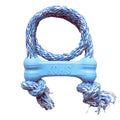 KONG Puppy Goodie Bone with Rope, Natural Rubber, for XS Puppies, Blue - color: Blue