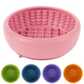 Dog Slow Feeder Lick Bowl, Freeze Lick Mat with Suction Cup - color: Pink, size: Small