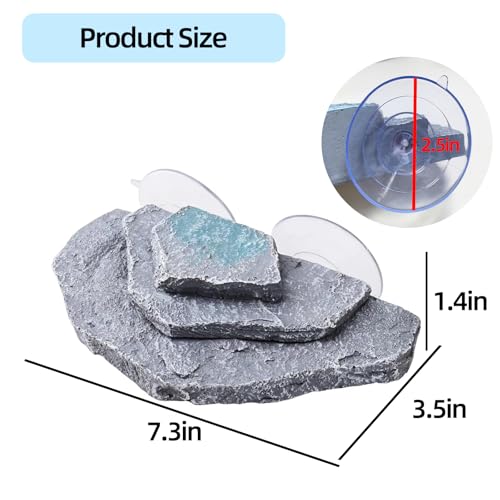 Tfwadmx Turtle Basking Platform Floating Resting Terrace Dock Stone,Grey - color: Grey：s