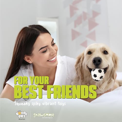 Gnawsome Squeaker Soccer Ball Dog Toy - Medium, Promotes Dental and Gum Health for Your Pet, Colors Will Vary, All Breed Sizes, 3.5" (Pack of 12) - size: 3.5" (Pack of 12)