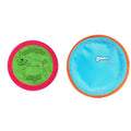 Booda Tail-Spin 7-Inch Multi-Color Flyer & Chuckit! Paraflight 9.75" Large Flying Disc Dog Toy Bundle - Water-Friendly Frisbee Set