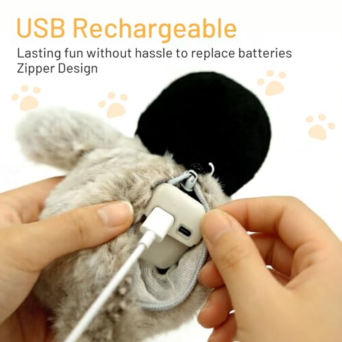 Puffluv Flapping Cat Toy,Interactive Penguin Flapping Bird,CAN NOT Fly Auto Chirping & Beating Wings 5 Modes, USB Charging with Catnip for Indoor Kittens Active Fun - style: Penguin