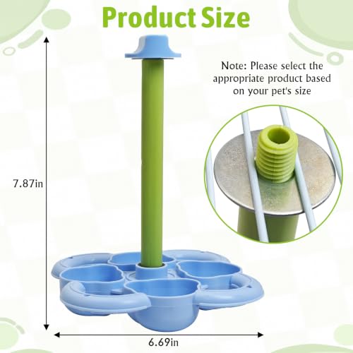Fhiny Rotating Parrot Perch, Bird Foraging Stand Spinning Toy Blue - color: Blue