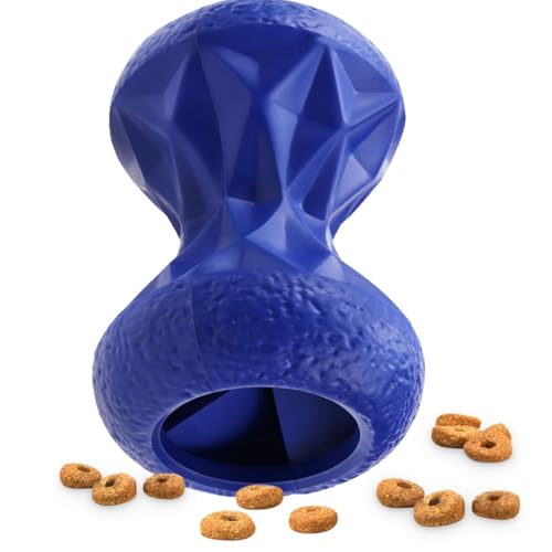 Interactive Treat Dispensing Dog Toys, Durable Puzzle Toy for Large Dogs - color: Prussian Blue, size: Large