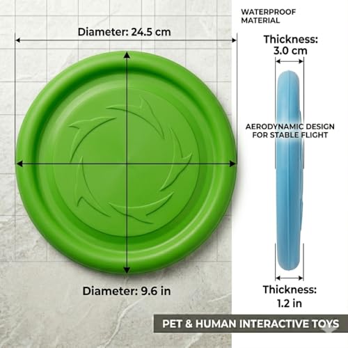 2-in-1 Flying Disc & Slow Feeder Dog Toy - 9.6" Large Floating Aerodynamic Frisbee, Durable Soft Rubber Chew Toy for Fetch, Water Play & Training (Purple) - color: Purple
