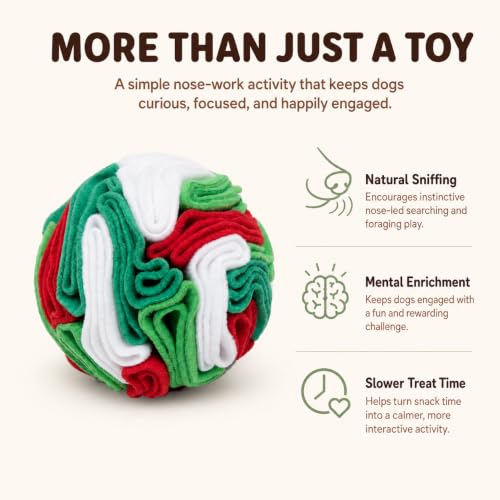Multi-Color Snuffle Ball for Dogs, Nature-Themed Camouflage Slow Feeder Toy, Dirt-Hiding Design for Indoor/Outdoor Mental Enrichment, Puzzle Game for All Breed Sizes,Machine Washable - color: White & Green, size: Medium