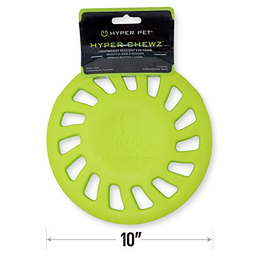 Hyper Pet Chewz Hubcap Round Lightweight EVA Foam Dog Toy, 1 Pack, Green - size: One Size, style: Hubcap