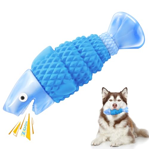 WinTour Tough Dog Toys for Aggressive Chewers, Indestructible Dog Chew Toys - color: Blue Shark