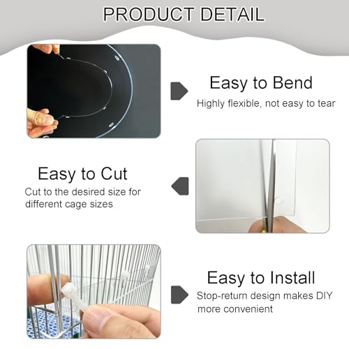 Pet Cage Liner Protection, Rabbit Cage Plastic Panels, 12 PCS Cage Urine Guard for Rabbit, Guinea Pig, Hamster, Hedgehog, Chinchilla, Ferret, Bunny - Transparent, 11.8"x5.9" - size: 12PCS,11.8"x5.9"