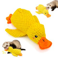 Calming Duck Squeaker Toy for Ferrets, New Interactive Yellow Duck Ferret Toy to Play with, Soft Stuffed Plush Ducks Ferret Toys and Enrichment with Quacking Sound for Ferret Keep Busy