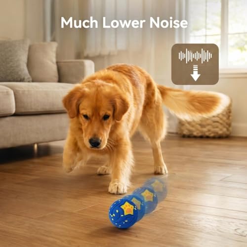 Interactive Dog Ball Toy for Medium & Large, Automatic Moving TPU - color: Blue