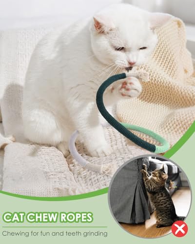TINDTOP Cat Chew Toys, Silvervine Chew Sticks with 2 Pack Chew Ropes - color: 14 Pack