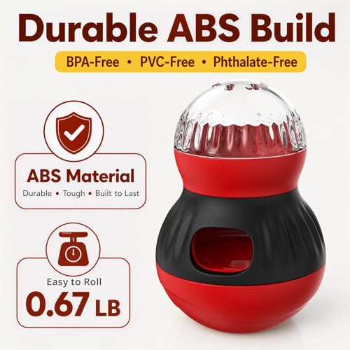 Interactive Dog Toys Adjustable Treat Dispensing Ball (Red) - color: Red