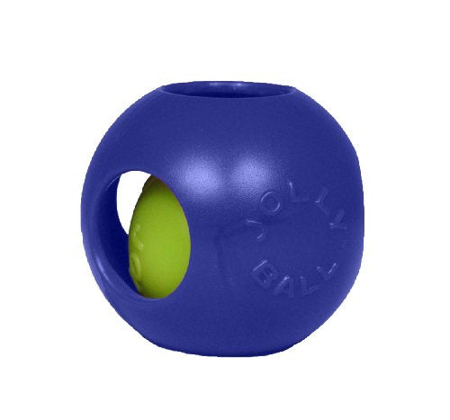 Jolly Pets Teaser Ball Interactive Dog Toy, 10 in XL, Blue - color: Blue, size: XL (10 in)
