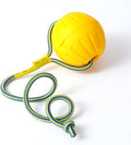 Dog Ball On a Rope Dog Toy, Floating Foam Dog Ball with Rope, Tug Ball Toy for Small Medium Large Dogs Fetch, Catch, Throw, Training (Yellow) - color: Yellow