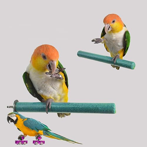 Mipcase Bird Climbing Stand Parrot Grind Stick Beak Grinder for Birds Standing Perch Toy for Cockatiels Parakeets Small Birds 7.87 X 0.78 X 0.78 in Random Color