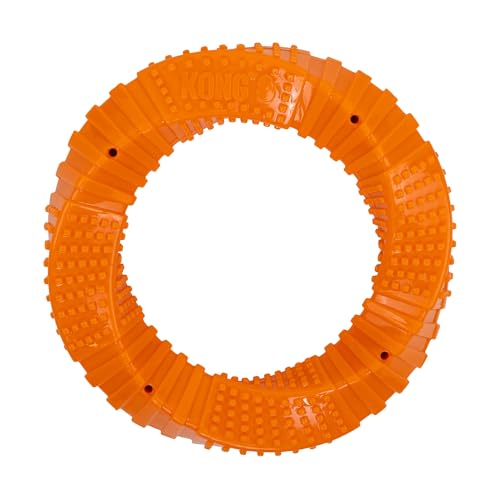 KONG CoreStrength Dog Toy – Ring – Durable Tough Chew Toy for Medium & Large Dogs – Textured Dental Chew for Teeth & Gums – Fetch & Interactive Play - color: Ring