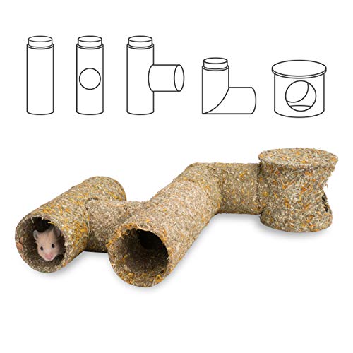 Niteangel Creative & Composable Hamster Tunnel: 3 Entrances & DIY Tube - size: T-Shape