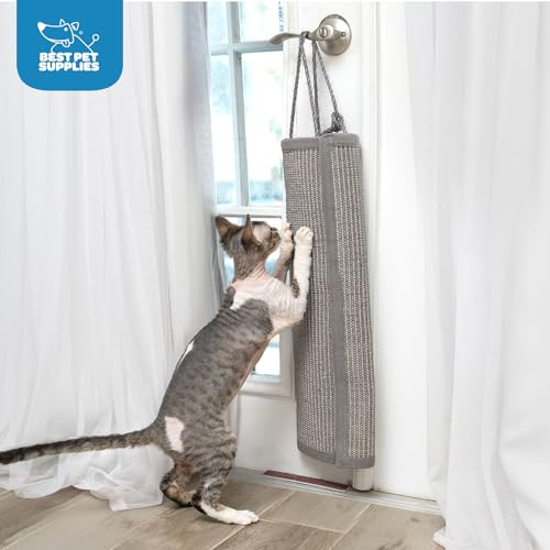 Best Pet Supplies Catify Hanging Cat Scratcher - Log, Beige - color: Beige Log