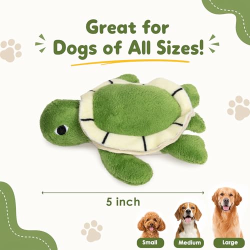Hollypet Squeaky Hide and Seek Dog Toys for Small and Medium, 4 Turtles - style: 4 Turtles Refill