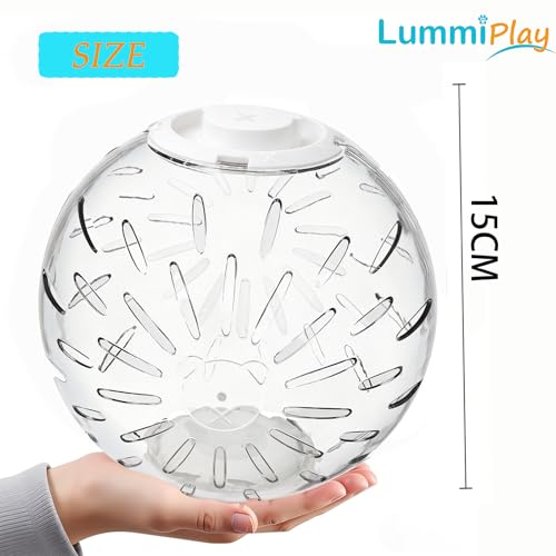 5.9 inch Hamster Ball, Exercise Toys, Running Clear Plastic Balls, Easy to Clean, Portable Cage, for Small and Medium Hamsters,Dwarf Hamster, White Lid - color: White