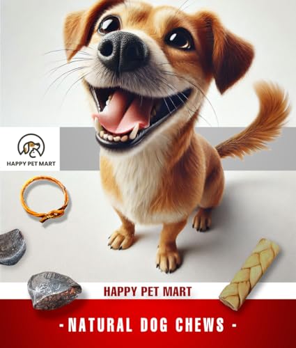 Braided Bully Stick Rings for Dogs. | High Protein, Fun Shape, Long-Lasting, Single-Ingredient Dog chew Treats. (Pack of 20)