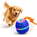 Smart Interactive Dog Ball, Automatic Rolling with LED Glow, E-TPU Dog Ball, Toy for Dog - color: Blue
