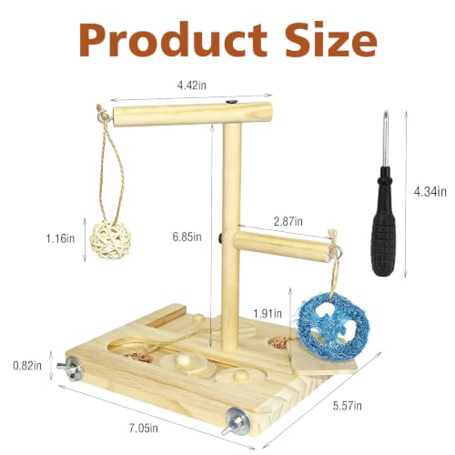 Wooden Bird Foraging Puzzle Toys, Bird Foraging Toys Hanging Enrichment Toys for Cage and Small Parrots