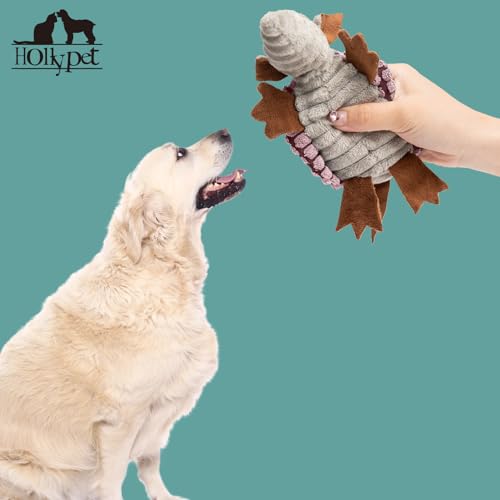 Hollypet Armadillo Squeaky Puppy Dog Toys for Small Medium Dogs, 6" - color: Pink, size: 6 IN