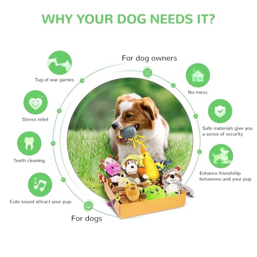 LEGEND SANDY Puppy Toys, Squeaky Dog Toys for Small Dogs, 12 Pack Puppy Chew Toys for Teething, Dog Rope Toy and Cute Stuffed Animals Value Bundle - color: 12 Pack Puppy Toys