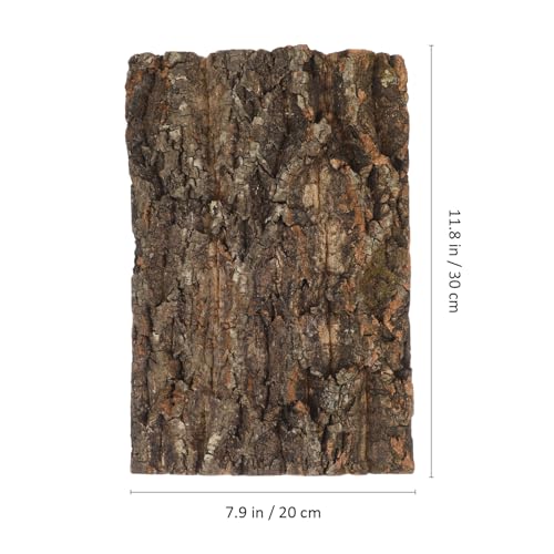 Toyvian Terrarium Tree Bark Reptile Platform 2 Pack Natural Cork Bark Habitat Decor for Climbing Basking Resting Bearded Dragons Lizards Turtles Small Pets
