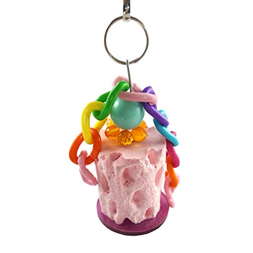 Wontee Bird Calcium Chew Grinding Treats Toy for Parakeet, 2 Pack - size: B (2 Pack)