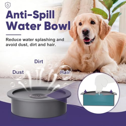XIAZ Elevated Dog Bowls Large Breed Raised Dogs Bowl Stand Large/Medium Sized Dog Slow Feeder Dogs Bowls Food Water Stands 5 Heights Adjustable 9/11/12/14in Pet Feeder Dish Station - color: D-Grey