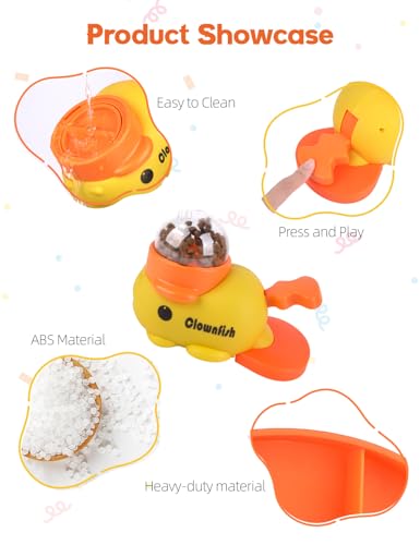 Dog Treat Dispenser Puzzle Toy, Interactive Slow Feeder Bowl for Cats and Dogs, Mental Stimulation Enrichment Toy, Indoor Pet Feeder with Silicone Mat to Keep Pets Busy,Multiple Colors (Yellow) - color: yellow