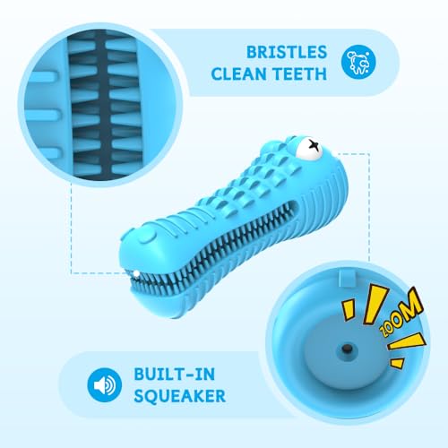 Dog Toys for Aggressive Chewers, Indestructible Toys for Medium Large Breed - color: Blue