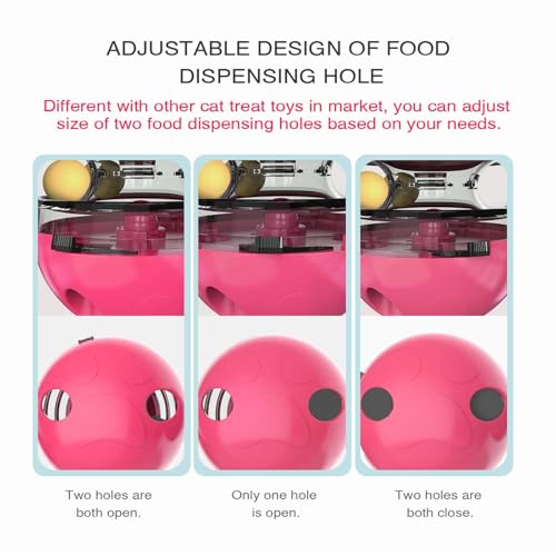 Interactive Cat Toy for Indoor Cats Wobble Treat Dispenser Ball(Rose Red) - color: Rose Red
