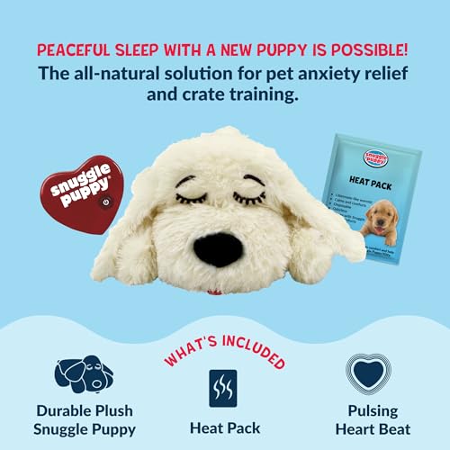 Snuggle Puppy Heartbeat Toy, Calming Comfort, Medium Breeds - Cream - color: Golden
