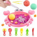Carolart Mini Crab Sandbox, Sensory Bin with Color Changing Sand - style: Crab